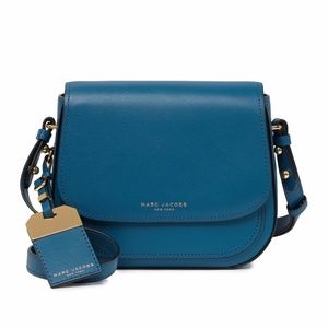 NWT $295 Marc Jacobs Mini Rider Leather Crossbody Bag in Dark Teal!